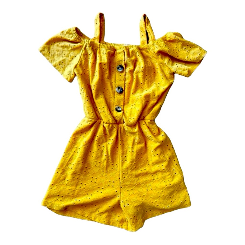 NEW Heart & Arrow Girls yellow/gold romper.